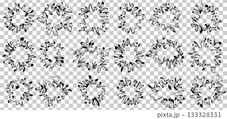 手寫凌亂線條字體 - 凌亂、粗糙、波浪、喊叫、嫉妒、不耐煩、憤怒等。 133328331