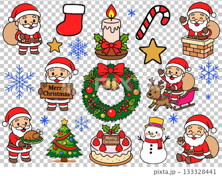 Christmas illustration set Christmas illustration set 133328441