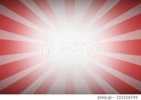 Flat design graphic is showing alternating red and white sunburst rays on transparent background 133328749