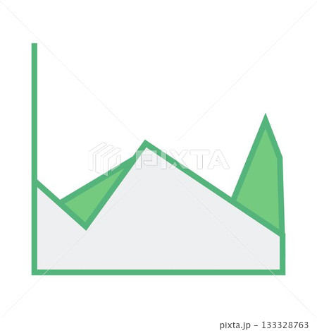 Close-up of green area chart 133328763
