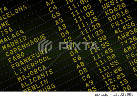 Black airport departures board 133328999