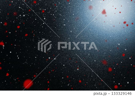 Abstract cosmic vector design is showing white star particles, red blotches and bluish-white glow 133329146