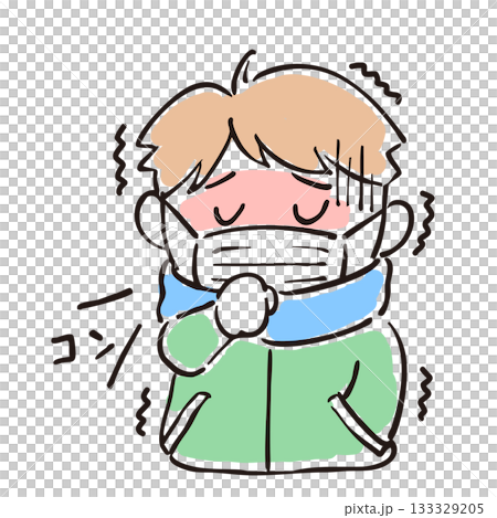 A boy who is unwell with a cold A boy who is unwell with a cold 133329205