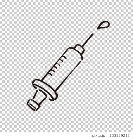 Simple illustration of a syringe Simple illustration of a syringe 133329215