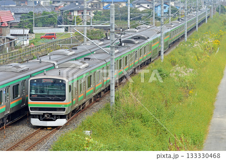 東北本線　栗橋ー東鷲宮　JR東日本　E231系1000番台　U520編成（小山） 133330468