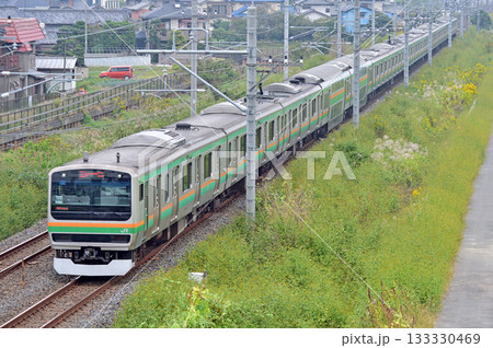 東北本線 栗橋ー東鷲宮 JR東日本 E231系1000番台 U518編成(小山) 東北本線 栗橋ー東鷲宮 JR東日本 E231系1000番台 U518編成(小山) 133330469
