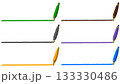 万年筆で線を引く(緑.茶.黒.青.紫.オレンジ) 133330486
