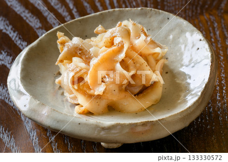 ホタテ貝ひものバター炒め 133330572