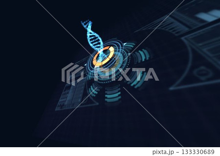 Illuminated volume knob with dna strand Illuminated volume knob with dna strand 133330689