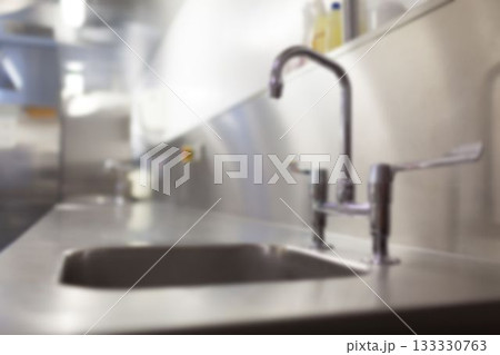 Sink in commercial kitchen 133330763