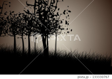 Dark gothic scene with trees Dark gothic scene with trees 133330767