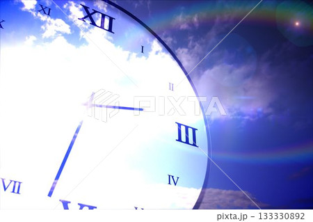 Digitally generated roman numeral clock Digitally generated roman numeral clock 133330892