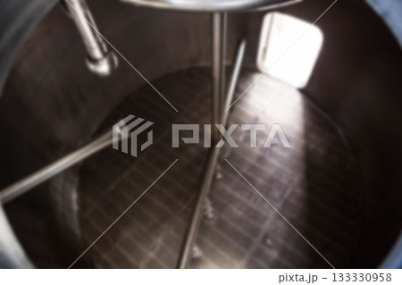 Overhead view of empty storage tank at factory Overhead view of empty storage tank at factory 133330958