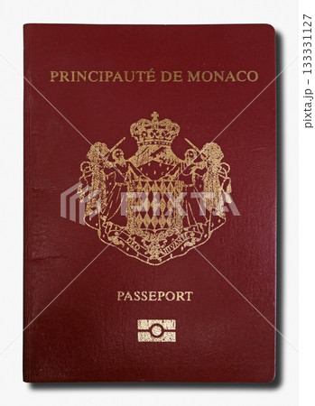Monegasque passport isolated on a white background 133331127