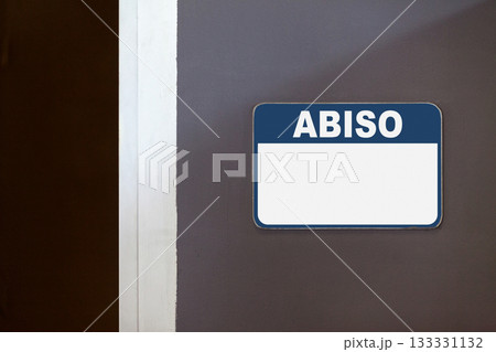 Tagalog notice sign with copy space Tagalog notice sign with copy space 133331132