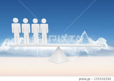 White human resource scales in desert White human resource scales in desert 133332292