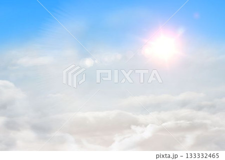 Blue sky with sunshine and clouds Blue sky with sunshine and clouds 133332465