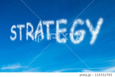 Strategy written in white in sky Strategy written in white in sky 133332703