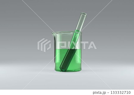 Flask with chemical solution 133332710