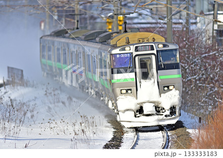 千歳線 北広島-島松 JR北海道 733系 B-3103編成(札幌) エアポート 千歳線 北広島-島松 JR北海道 733系 B-3103編成(札幌) エアポート 133333183