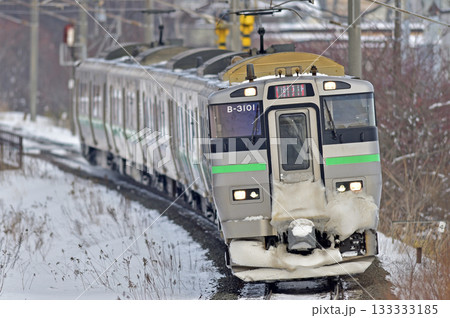 千歳線　北広島－島松　JR北海道　733系　B-3101編成（札幌）　エアポート 133333185