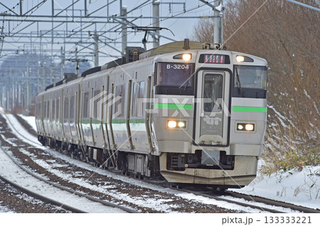 千歳線　島松－北広島　JR北海道　733系　B-3204編成（札幌）　エアポート 133333221