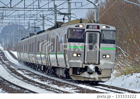 千歳線 島松-北広島 JR北海道 733系 B-3201編成(札幌) エアポート 千歳線 島松-北広島 JR北海道 733系 B-3201編成(札幌) エアポート 133333222