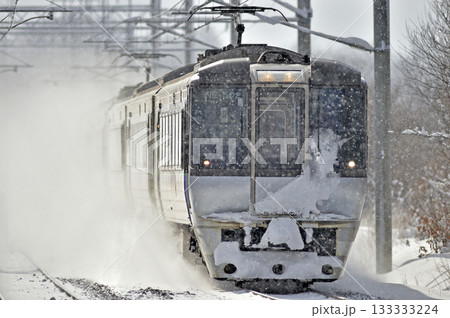 千歳線 島松-北広島 JR北海道 785系 NE-502編成(札幌) すずらん 千歳線 島松-北広島 JR北海道 785系 NE-502編成(札幌) すずらん 133333224