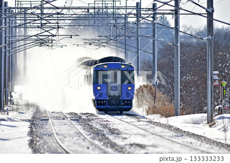 千歳線 島松-北広島 JR北海道 キハ183系 北斗 千歳線 島松-北広島 JR北海道 キハ183系 北斗 133333233
