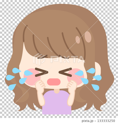 頭髮蓬鬆的女孩（哭泣） 133333250