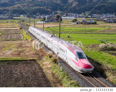 【秋田新幹線】秋の田園地帯を走行する特急こまち 133333336