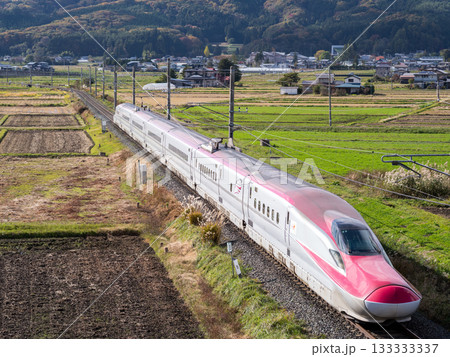 【秋田新幹線】秋の田園地帯を走行する特急こまち 133333337