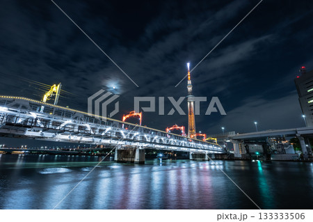 墨田スカイウォークの夜景 墨田スカイウォークの夜景 133333506