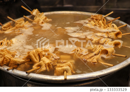 Street food such as fish cake or oden 133333529