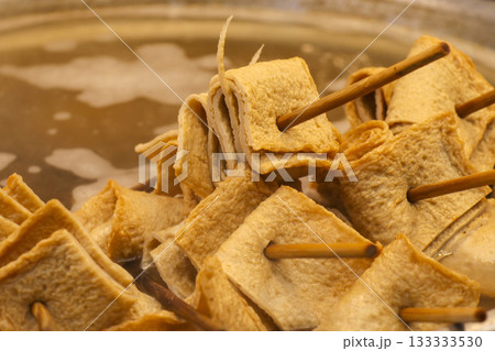 Street food such as fish cake or oden Street food such as fish cake or oden 133333530