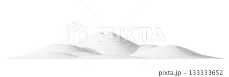 Dotted mountain shape with grainy shading and smooth gradation. Halftone texture creates a minimal retro landscape silhouette Dotted mountain shape with grainy shading and smooth gradation. Halftone texture creates a minimal retro landscape silhouette 133333652