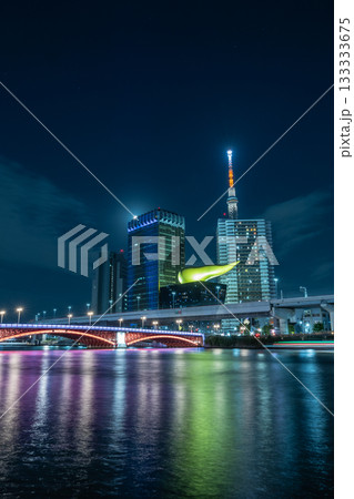 隅田川から見た夜景 133333675