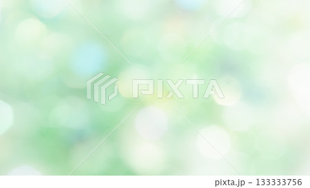 ふんわりキラキラ　玉ボケ　淡いグラレーション背景　緑 133333756