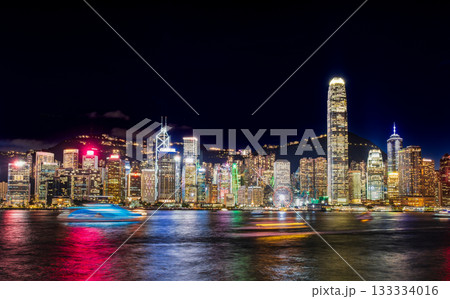 香港 夜のビクトリアハーバー 中環(セントラル)エリア 香港 夜のビクトリアハーバー 中環(セントラル)エリア 133334016