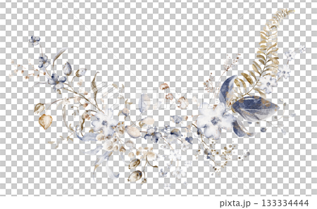 Watercolor Floral Wreath Archway Illustration Watercolor Floral Wreath Archway Illustration 133334444