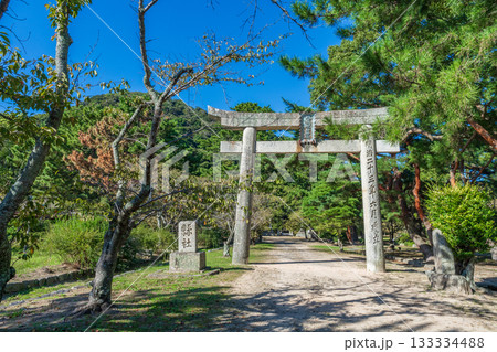 山口県萩市　指月公園の中の志都岐山神社の鳥居 133334488