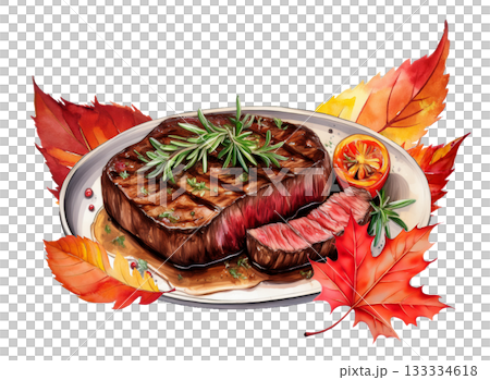 秋のステーキ 133334618