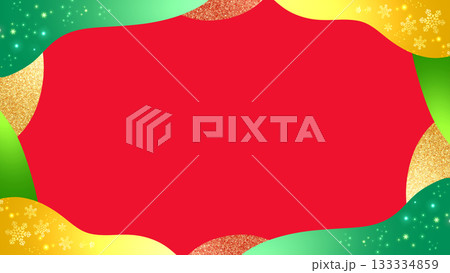 クリスマス　抽象的なフレーム　16:9 133334859