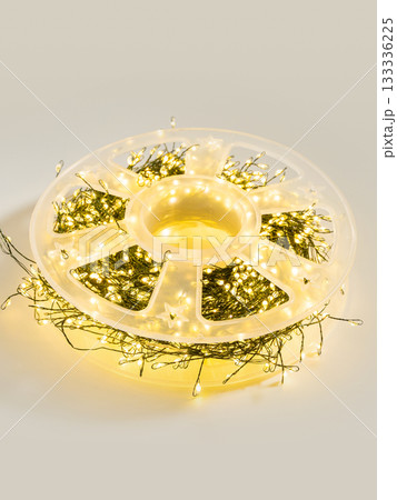Garland glows on a white background. Garland glows on a white background. 133336225