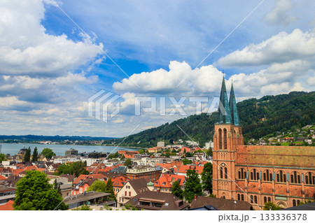 View of Church of the Sacred Heart in Bregenz, Austria 133336378