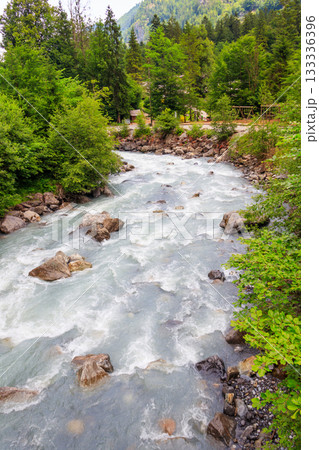 View of the Kander river in Switzerland View of the Kander river in Switzerland 133336396