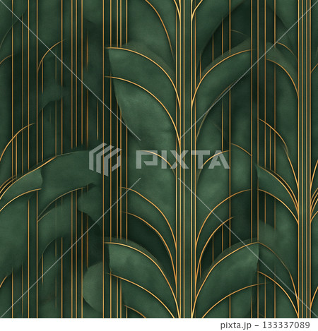 優雅なシームレスアールデコパターン 133337089