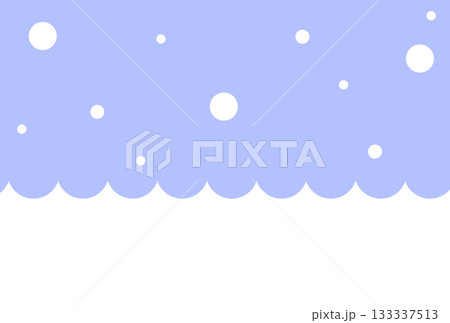 薄い青色のスカラップにドット柄の背景 133337513