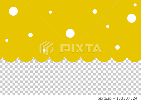 Muted yellow scallop and polka dot background 133337524