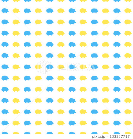 青黄のハリネズミの背景素材 133337717